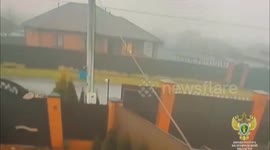 MOMENT - Gas explosion destroys house in Russia’s Belgorod region