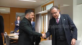 Ukrainian President Zelenskyy meets Belgian PM Bart De Wever in Brussels
