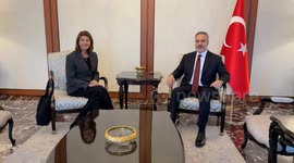 Turkish Foreign Minister meets UN Cyprus envoy in Ankara