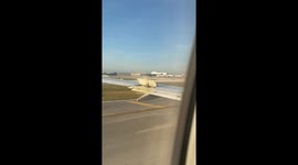 Fluid Spurting From Airplane Wing