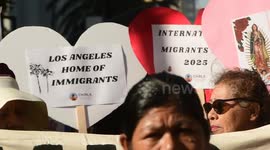 Hundred of Angelenos took the streets today on international day of migrants