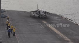 US: Harrier Flight Operations Underway Aboard USS Iwo Jima