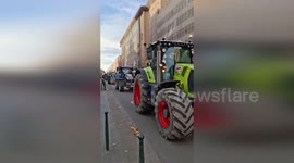 Belgium: European Farmers Flood Brussels Streets With Tractors During EU Summit