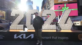 US: '2026' Numerals Arrive In Times Square Ahead of New Years Eve