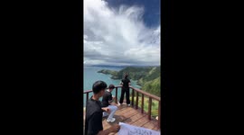 Girlfriend dances for video selfie as partner makes surprise proposal behind her