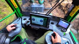 4K 60fps – Inside the Cabin: Operator’s Perspective While Working a John Deere 1510G Forwarder