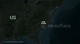 MOTION GRAPHIC - 7 killed as small jet crashes while landing in North Carolina