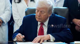 UNCAPTIONED: Trump Signs Order to Reclassify Cannabis in Major U.S. Drug Policy Shift