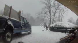 Neighbor's Truck Starts Rolling Away