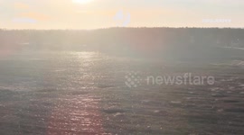 Frontline city entangled in ‘web’ of drone cables as warfare evolves, Ukraine footage shows