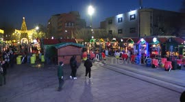 Pristina squares decorated for Christmas and New Year celebrations