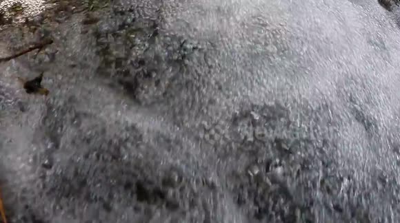 Pure Raw in-camera, starting normal motion to slow-motion footage. Air bubbles in a crystal-clear mountain river, revealing a captivating 