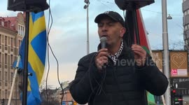 Hundreds in Stockholm protest Israel's Gaza ceasefire violation