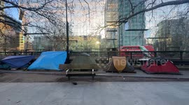 London's 'tent village' where dozens of rough sleepers live