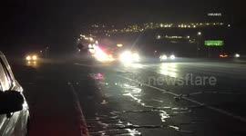 US, Los Angeles: Mission Hills Stolen LAFD Rescue Ambulance Passing Part 1