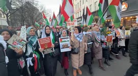 Demonstrators hold Gaza solidarity march in Berlin
