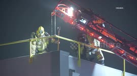 US, Los Angeles: Burbank Fire At Aerospace Facility