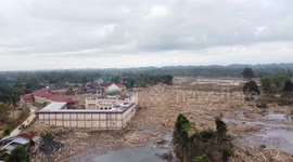 Piles of Logs After Flash Floods in Tamiang, Aceh, Indonesia.v