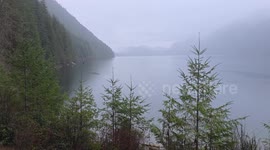 Canada: Atmospheric River with Fog at Alloette Lake