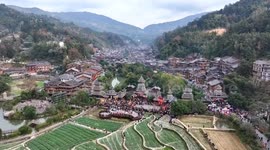 China: Event in celebration of Dong New Year held at Zhaoxing Dong village