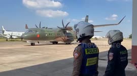 Traffic police escort wounded soldiers from air force base to military hospital in Bangkok