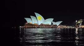 Sydney Opera House is lit up with candle one week after Bondi ISIS attack