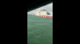Motor ferry suffers leak and capsizes in Indonesian strait