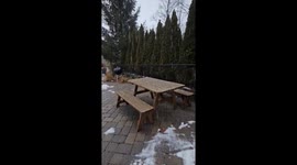 Hailstorm pelts backyard during severe weather in Buenos Aires, Argentina