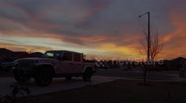 US: Stunning Sunset Dyes the Sky in Norman, OK