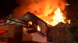 US, Los Angeles: Chatsworth Fire Breaks Out At Under-Construction Dwelling