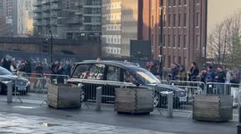 Funeral of Stone Roses bassist Mani at Manchester Cathedral