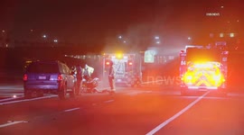 US, Los Angeles: Oxnard Pedestrian Struck On 101 Freeway