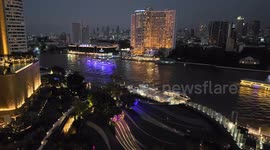 Enchanting Bangkok Chao Phraya River Lights Up For The Holidays, With Stunning Views