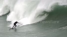 Christmas Cribbar Swell: Monster Waves Challenge Surfers in Cornwall, UK