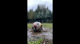 Man in wellies slips in mud while trying to kick football—five‑second Instagram clip hits 78.8K views
