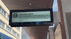 Incident on Devonshire Street, Surry Hills stops light rail, Sydney, Australia