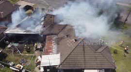 Explosion of LPG Tank and Blaze Consumes Residential Home in Western Sydney, Australia