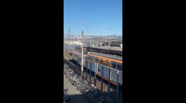 Japan: Car Bursts Into Flames After Hit by Train in Kyoto, Leaving Driver Dead