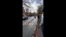 Scooter procession honors Gary “Mani” Mounfield during funeral in Manchester, UK
