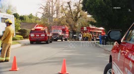US, Los Angeles: Tarzana Hazmat Response Multiple Patients Exposed To Substance Part 1