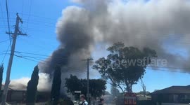 Gas tank explosions sees blaze consume residential home in Sydney