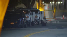 US, Los Angeles: Downtown Los Angeles Suspicious Package Near Fire Station 3