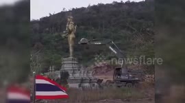 Thailand: Thailand Topples Hindu Statue On Cambodian Border