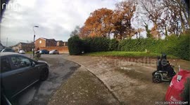 Mobility scooter 'thief' steals Christmas decorations - mum gives chase in pyjamas