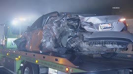 US, Los Angeles: Azusa Multi-Vehicle Collision On 210 Freeway Injures Several