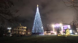 Russia: Christmas tree in Volgograd, Russia