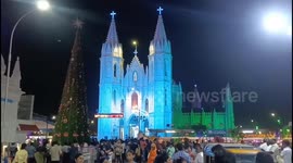 Velankanni Basilica Glitters Ahead of Christmas Celebrations in southern india