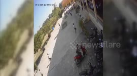 Cambodia: Children Run for Safety Following Alleged Cross-Border Bombing in Cambodia