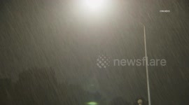 US, Los Angeles: Covina Overnight Rain