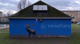 Probably a New Banksy Christmas Mural in London Fields, London